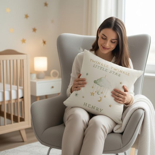 Nursery Decor Twinkle Little Star Celestial Theme  Kissen