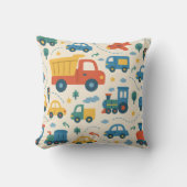 Nursery/Kids’ Room Pillow | Cars Trucks Trains Kissen (Vorderseite)