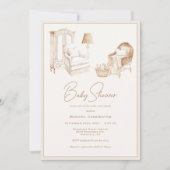 Nursery Neutral Baby Shower Invitation Einladung (Vorderseite)