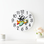 Nursery Panda Bear Große Wanduhr (Zuhause)