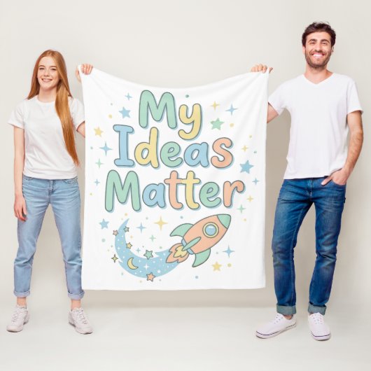 Nursery Positive Affirmation Meine Ideen zählen Fleecedecke (Beispiel)