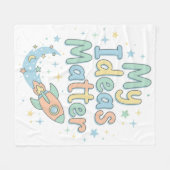 Nursery Positive Affirmation Meine Ideen zählen Fleecedecke (Vorderseite (Horizontal))