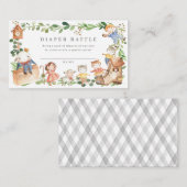 Nursery Rhymes Baby Shower Diaper Raffle Ticket Begleitkarte (Vorne/Hinten)