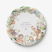 Nursery Rhymes Baby Shower Paper Plates Pappteller (Vorderseite)