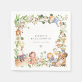 Nursery Rhymes Baby Shower Party Paper Napkins Serviette (Vorderseite)