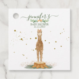 Nursery Watercolor Animal Love Alpaca Baby Geschenkanhänger