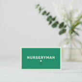Nurseryman - Minimalist Visitenkarte (Stehend Vorderseite)