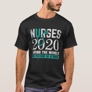 Nurses 2020 Rettend die Welt lustige RN Klinische T-Shirt