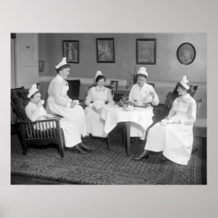 Nurses At Tea, early 1900s Poster