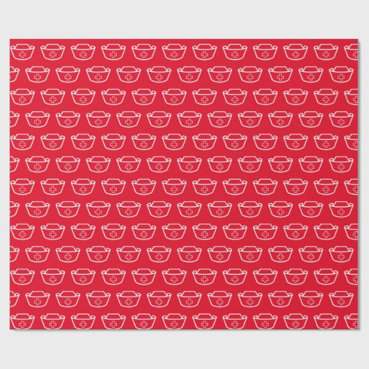 Nurses Cap Kontur Gift Wrap Geschenkpapier (Flach)