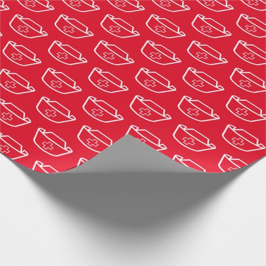 Nurses Cap Kontur Gift Wrap Geschenkpapier (Ecke)