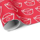 Nurses Cap Kontur Gift Wrap Geschenkpapier (Rolleneckpunkt)