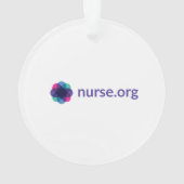 Nurses Coffee Acrylic Ornament (Rückseite)