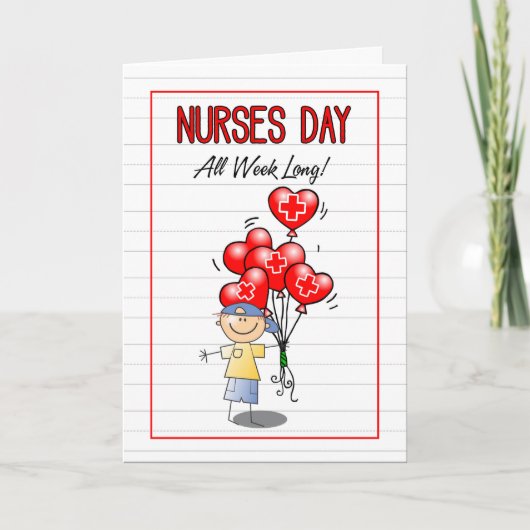 Nurses Day Die ganze Woche lang Long Little Boy He Karte (Vorderseite)
