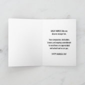 Nurses Day, Du bist ein großartiger KRANKENKASSE Karte (Innenseite)