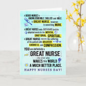 Nurses Day, Du bist ein großartiger KRANKENKASSE Karte (Gelbe Blume)