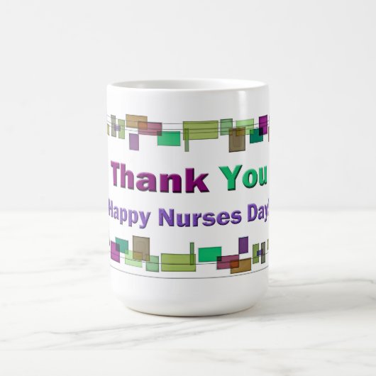 Nurses Day gibt farbenfrohe Plätze Kaffeetasse (Mittel)