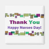 Nurses Day gibt farbenfrohe Plätze Magnet (Vorne)