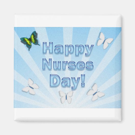 Nurses Day gibt farbenfrohe Schmetterlinge Magnet (Vorne)