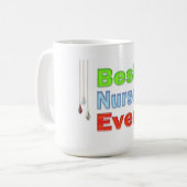 Nurses Day gibt Geschenke Beste Krankenschwester j Kaffeetasse (Vorderseite Links)