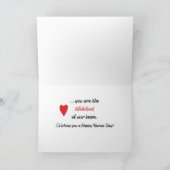 Nurses Day Heart von Gruppe Karte (Innenseite)