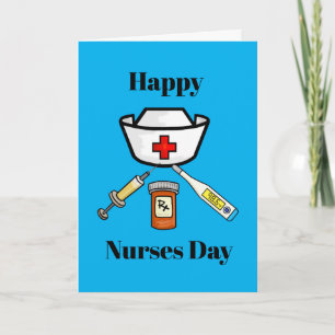 Nurses Day Icons Card Feiertagskarte