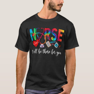 Nurse's Day Life Gefärbte Krawatte Herz Stethoscop T-Shirt