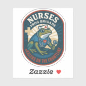 Nurses Frog Brigade – Healers on the Frontline Aufkleber (Blatt)