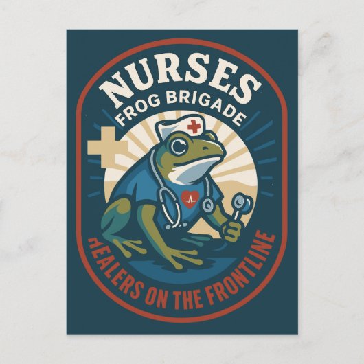 Nurses Frog Brigade – Healers on the Frontline Postkarte (Vorderseite)