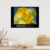 NURSES glauben Kunstdrucke Gelbe Daffodien Blume Poster (Küche)