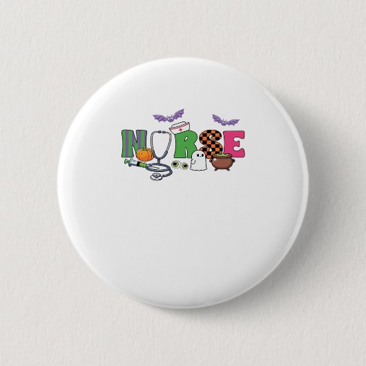 Nurses Halloween Classic T-Shirt Button (Vorderseite)