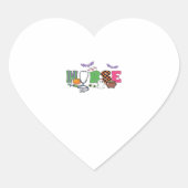 Nurses Halloween Classic T-Shirt Herz-Aufkleber (Vorderseite)