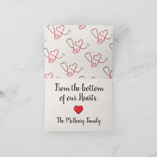 Nurse's Heart Dankeschön Karte (Innenseite)