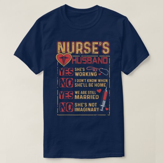 Nurse's Husband T-Shirt For Husband from Ehefrau i (Design vorne)