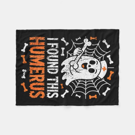 Nurses I Found This Humerus Funny Ghost Nurse Hall Fleecedecke (Vorderseite (Horizontal))