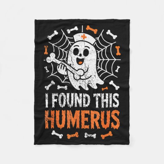 Nurses I Found This Humerus Funny Ghost Nurse Hall Fleecedecke (Vorderseite)