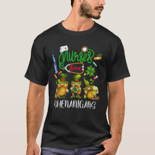 Nurses Liebe Shenanigans Gnome Nursing Lovers T-Shirt