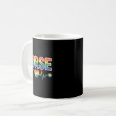 Nurse's Life Lgbt Heart Stethoscope Nurse Week Kaffeetasse (Vorderseite Links)