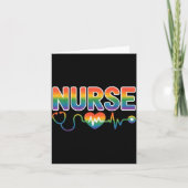 Nurse's Life Lgbt Heart Stethoscope Nurse Week Karte (Vorderseite)