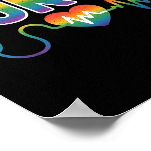 Nurse's Life Lgbt Heart Stethoscope Nurse Week Poster (Ecke)