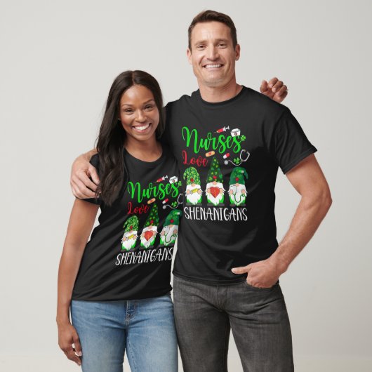 Nurses Love Shenanigans Gnomes Nurse St. Patrick's T-Shirt (Unisex)