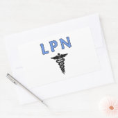 Nurses LPN Caduceus Rechteckiger Aufkleber (Umschlag)