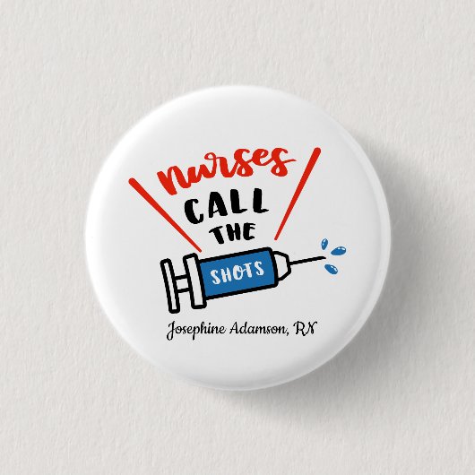 Nurses nennen die Aufnahmen Personalisieren mit Na Button (Vorderseite)