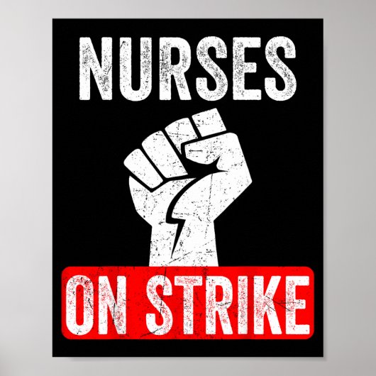 Nurses On Strike Nnu National Nurses United Staffi Poster (Vorne)