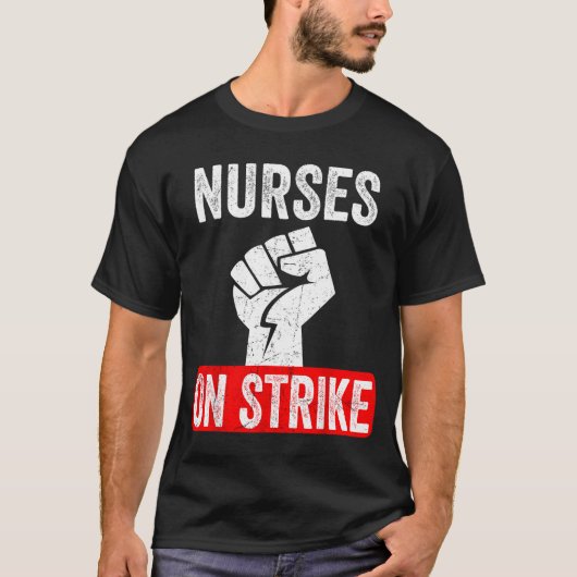 Nurses On Strike Nnu National Nurses United Staffi T-Shirt (Vorderseite)