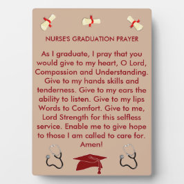 Nurse's Prayer Abschluss Plaque Fotoplatte