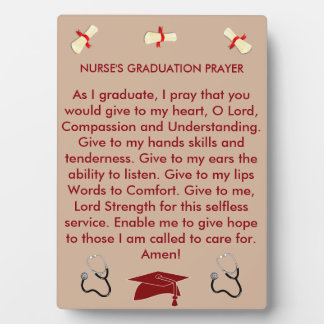 Nurse's Prayer Abschluss Plaque Fotoplatte
