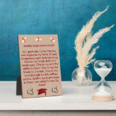 Nurse's Prayer Abschluss Plaque Fotoplatte (Seite)