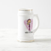 Nurses R Angels T - Shirt und Geschenke Bierglas (VorderseiteRechts)