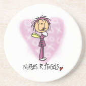 Nurses R Angels T - Shirt und Geschenke Getränkeuntersetzer (Vorne)